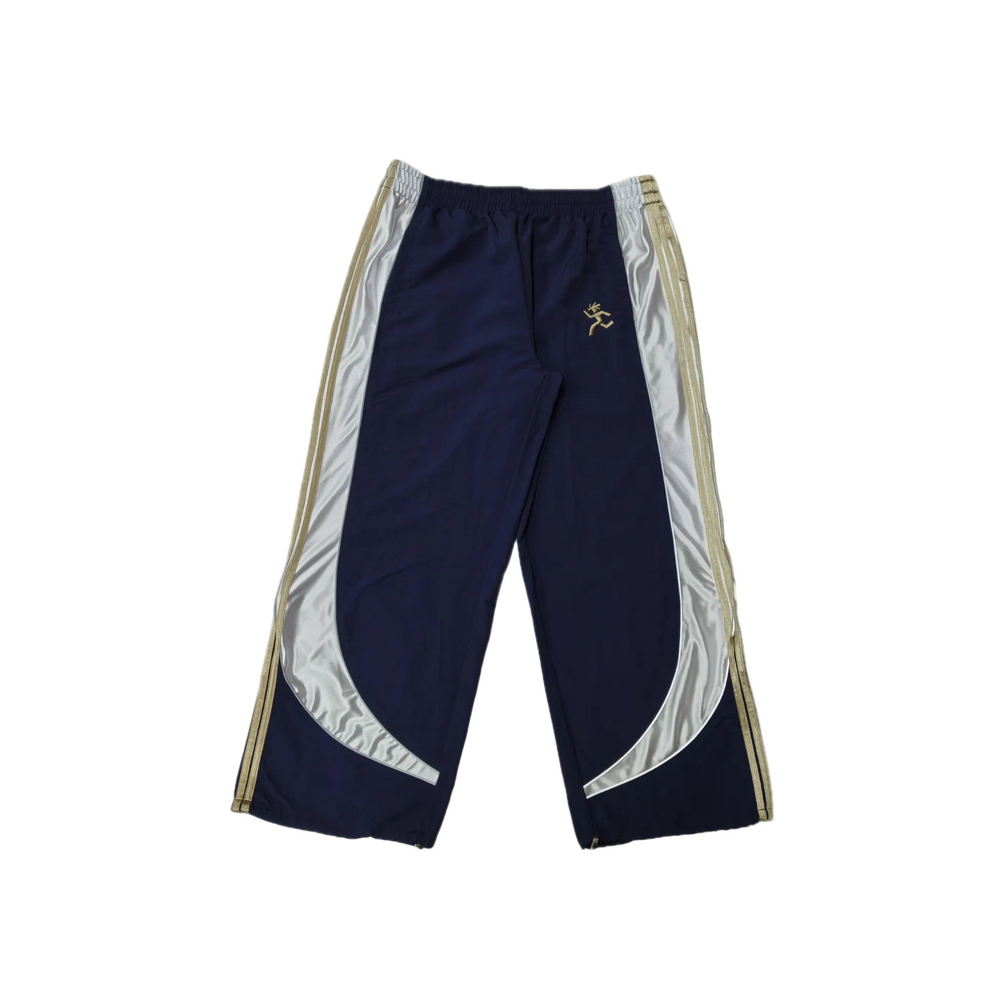 Navy Tracks — KWAMI premium nylon track pants