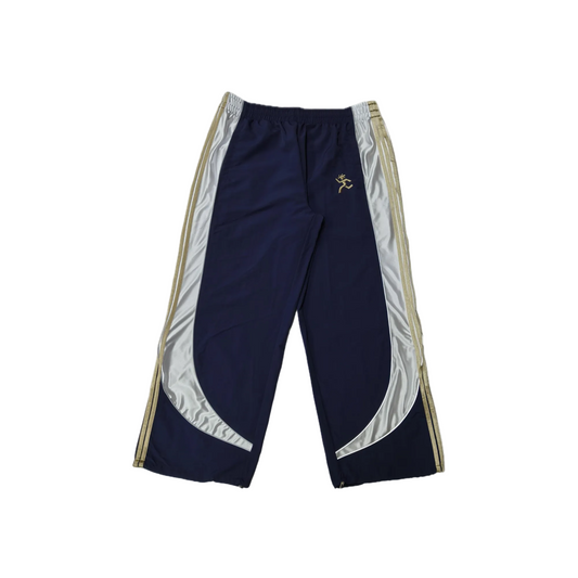 Navy Tracks — KWAMI premium nylon track pants